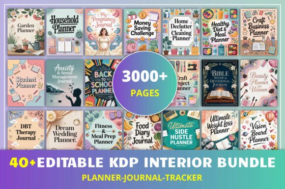 Download 40+Editable KDP Interior Bundle - Editable kdp interior Collection