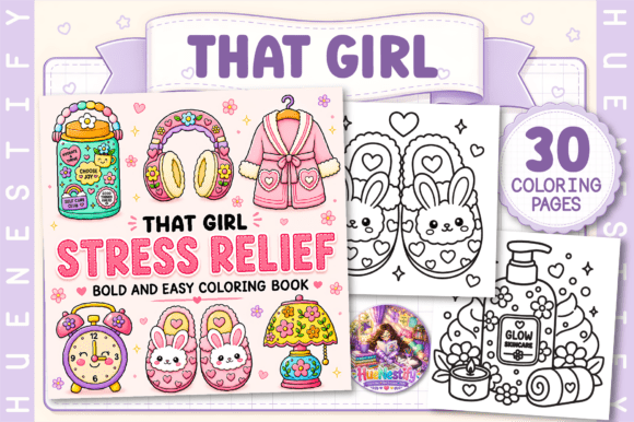 Download That Girl Stress Relief Coloring Book - Premium Resources