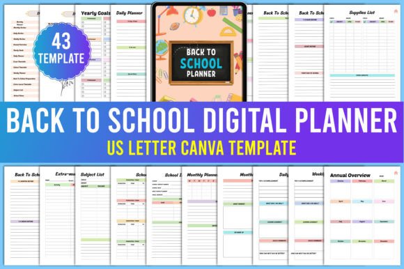 Download Digital Back to School Canva Templates - Templates Collection