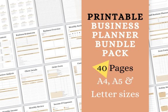 Download Printable Business Planner Bundle Vol.12 - Business Collection