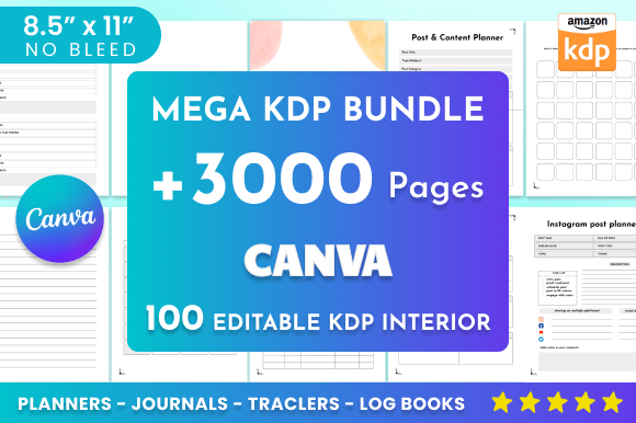 Download 100 Editable Canva Templates | KDP - Templates Collection