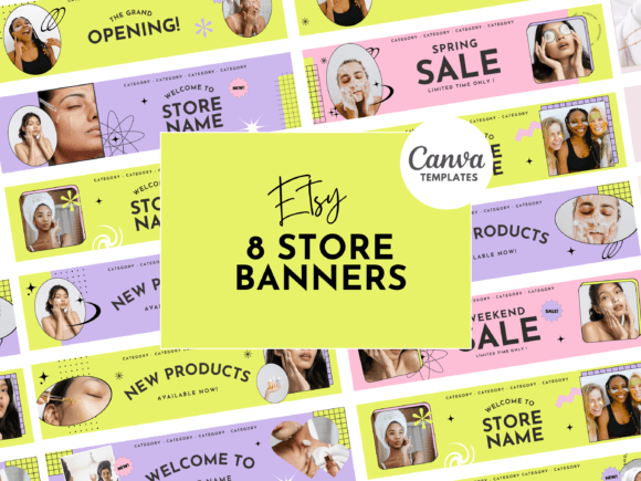 Download Bright Etsy Shop Banner Templates - Templates Collection