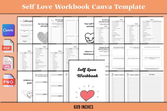 Download Self Love Workbook Canva Templates - Templates Collection