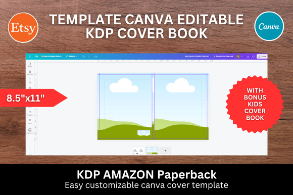 Download Canva KDP Cover Templates + Bonus - Templates Collection