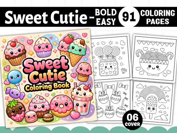 Download Sweet Cutie Bold and Easy Coloring Pages - Premium Resources