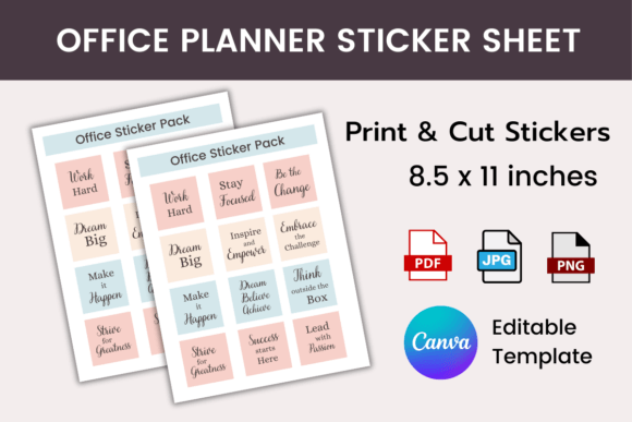 Download PRINTABLE OFFICE PLANNER STICKER SHEET - Office planner Collection