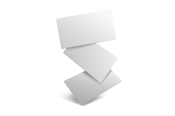 Download Business Card Blank. Realistic Falling B - Business Collection