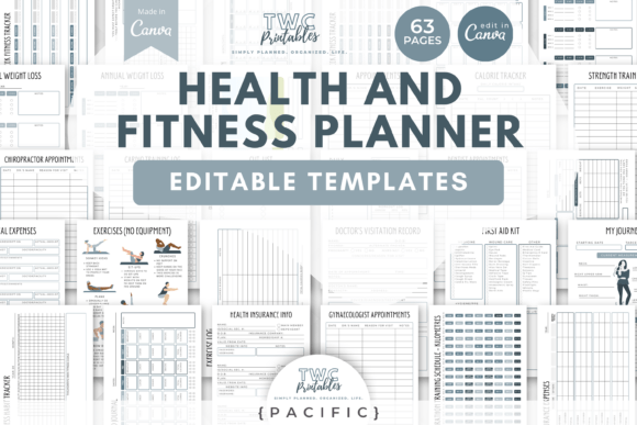Download Fitness Planner Canva Templates | PAC - Templates Collection