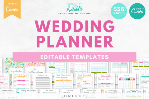 Download Wedding Planner Canva Templates | BRIGHT - Templates Collection