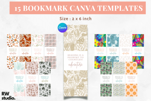 Download 15 Bookmark Canva Templates | Printable - Templates Collection