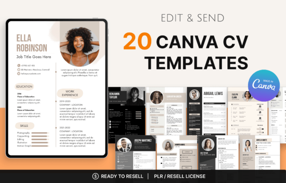 Download 20 Canva CV Templates - Templates Collection