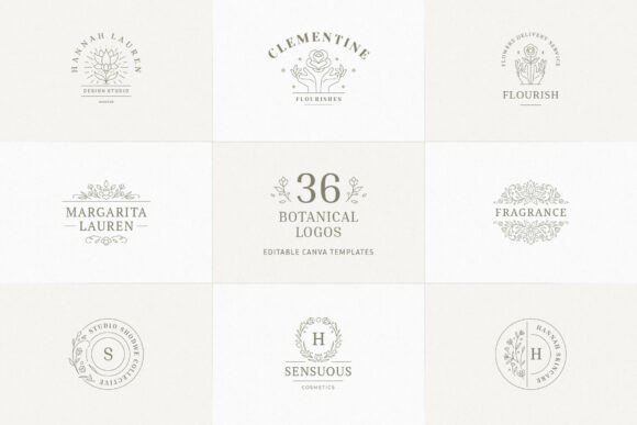 Download 36 Botanical Logo Templates | Canva - Templates Collection
