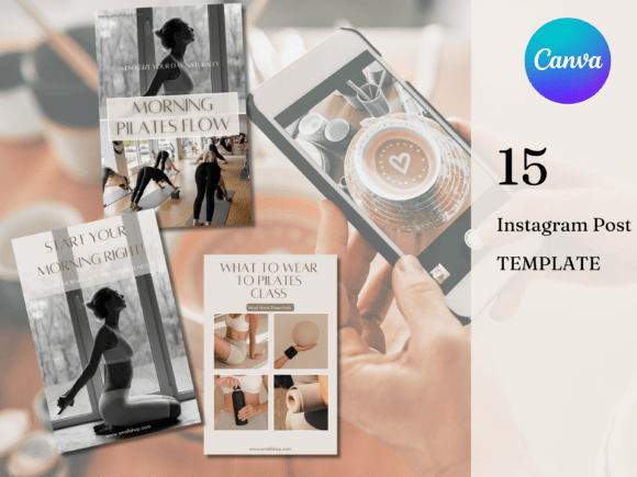Download Pilates Studio Instagram Post Templates - Templates Collection