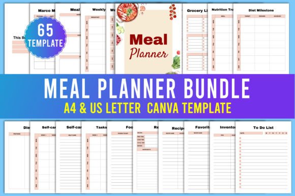 Download Meal Planner Bundile Canva Templates - Templates Collection