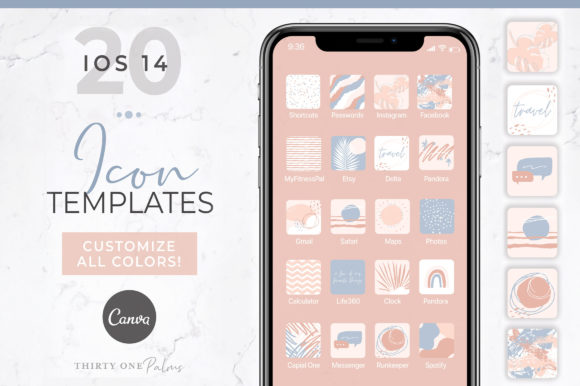Download IOS 14 Icon Canva Templates | Rose - Templates Collection