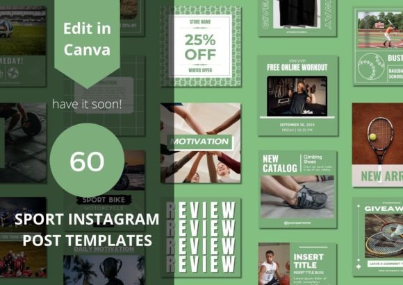 Download 60 Sports Social Media Canva Templates - Templates Collection