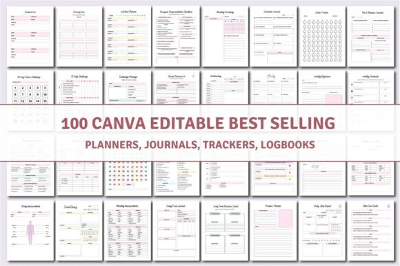 Download 100 Editable Canva Planners Templates - Templates Collection