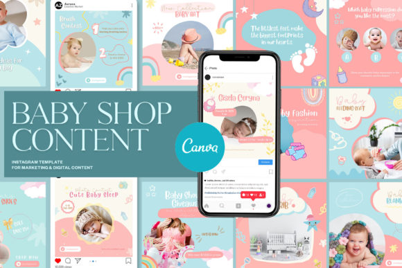 Download Baby Content Instagram | CANVA Templates - Templates Collection