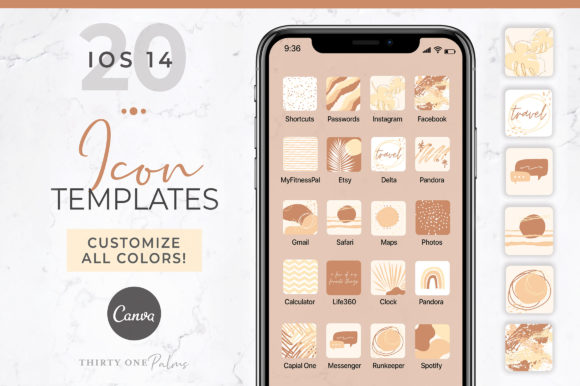 Download IOS 14 Icon Canva Templates | Desert - Templates Collection