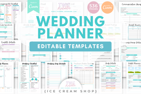 Download Wedding Planner Canva Templates | ICE - Templates Collection