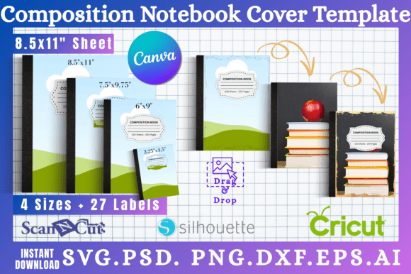 Download Composition Notebook Cover Templates 01 - Templates Collection