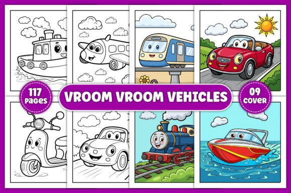 Download Vroom Vroom Vehicles Coloring Pages - Premium Bundle