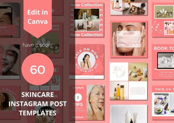 Download 60 Skincare Social Media Canva Templates - Templates Collection