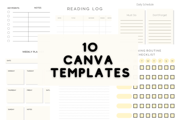 Download Minimalist 10 Editable Canva Templates - Templates Collection
