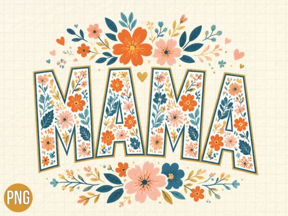 Download Boho Floral Mama Graphic PNG Shirt - Graphic Collection